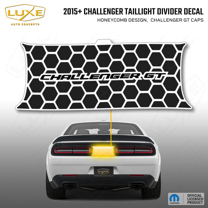 2015+ Challenger Taillight Center Divider Decal - Honeycomb Design, Challenger GT Caps