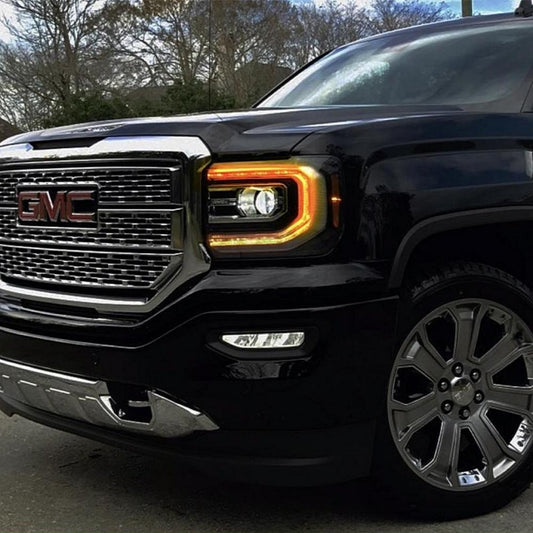 2016-2018 GMC SIERRA DRL BUNDLE WITH PROJECTOR HALOS - FLOW SERIES