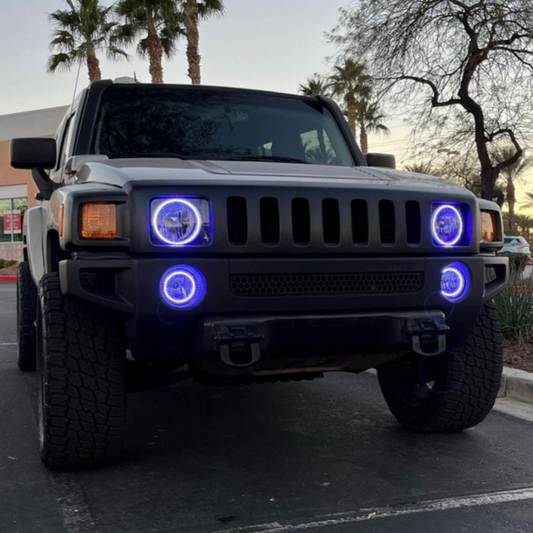 2006-2010 HUMMER H3 HALO, PROJECTOR AND FOG HALO BUNDLE - RGBW