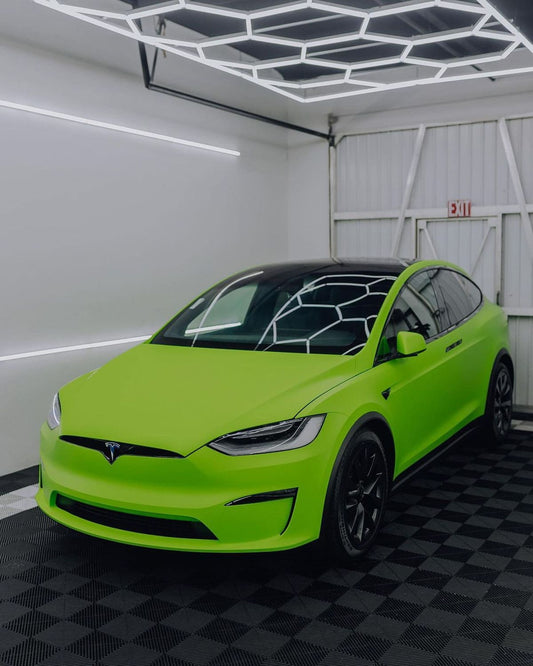 Hexis Acid Green Satin Vinyl Wrap | HX20266S