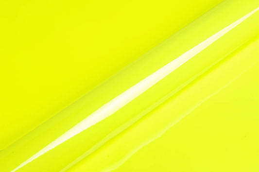Hexis Fluorescent Yellow Gloss Vinyl Wrap | HX20613B
