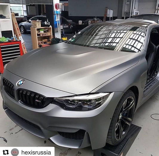 Hexis Argentic Grey Satin Vinyl Wrap | HX20G04S