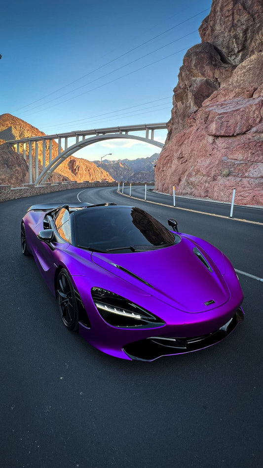 Hexis Super Chrome Purple Satin Vinyl Wrap | HX30SCH06S