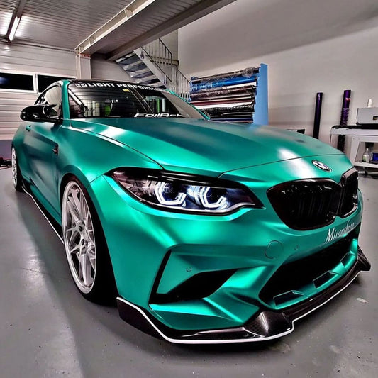 Hexis Super Chrome Turquoise Satin Vinyl Wrap | HX30SCH09S
