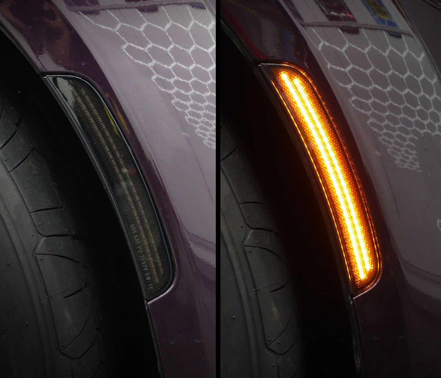 2015-2023 Dodge Challenger - Tinted LED Lights - Rear Reflector