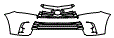 2018 Toyota Highlander SE Grille and Bumper Kit - PPF