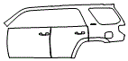 2015 Toyota 4Runner Limited Rear Fender and Door Kit - PPF