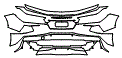 2022 Chevrolet Corvette Convertible Rear Bumper Kit - PPF