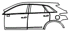 2022 Cadillac XT5 Door and Rear Fender Kit - PPF