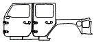 2019 Jeep Wrangler 4 Door Unlimited Sport Door and Rear Fender Kit