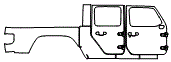 2020 Jeep Gladiator Sport Door and Rear Fender Kit - PPF