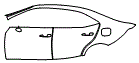 2016 Lexus IS 200t Rear Fender and Door Kit