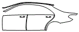 2018 Mercedes Benz S-Class Sedan Rear Fender and Door Kit - PPF