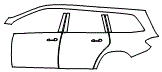 2019 Mercedes Benz GLS SUV 450 Rear Fender and Door Kit
