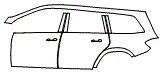 2019 Mercedes Benz GLS SUV 550 Door and Rear Fender Kit