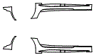 2019 Mercedes Benz AMG GT 4-door Coupe Coupe GT C Rocker Panel Kit