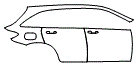 2019 Mercedes Benz GLC SUV 300 AMG Line Rear Fender and Door Kit