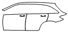 2019 Mercedes Benz GLC SUV 300 Base Door and Rear Fender Kit
