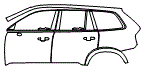 2023 Volvo XC90 Bright Door and Rear Fender Kit - PPF