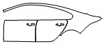 2020 Jaguar XF Sedan Checkered Flag Door and Rear Fender Kit - PPF