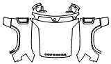 2023 Land Rover Defender Base Full Hood, Fender and Mirror Kit - PPF