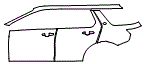 2019 Land Rover Discovery Sport HSE Luxury Si4 Gas Automatic Door, Rear Fender and A-Pillar Kit