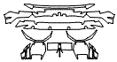 2022 Lamborghini Huracan Evo RWD Rear Bumper Kit - PPF