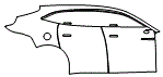 2024 Aston Martin DBX Rear Fender and Door Kit - PPF