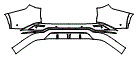 2026 LEXUS TX 350 F SPORT HANDLING Rear Bumper Kit