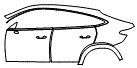 2024 Mercedes Benz GLC Coupe Door and Rear Fender Kit - PPF