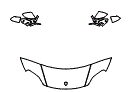 2025 Porsche Taycan Sports Sedan Turbo GT Hood, Fender and Mirror Kit
