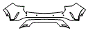 2025 Lexus RX Luxury Rear Bumper Kit - PPF