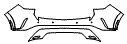 2025 Lexus RX Premium+ Rear Bumper Kit - PPF