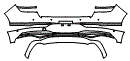 2026 GENESIS GV80 3.5T PRESTIGE BLACK AWD Rear Bumper Kit