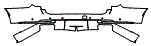 2025 Cadillac Escalade Standard Wheel Base Premium Luxury Rear Bumper Kit - PPF