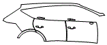 2021 Genesis GV80 3.5T PRESTIGE AWD Door and Rear Fender Kit - PPF