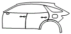 2022 Genesis GV70 2.5T ADVANCED AWD Rear Fender and Door Kit