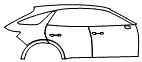 2022 Genesis GV70 3.5T SPORT AWD Door and Rear Fender Kit