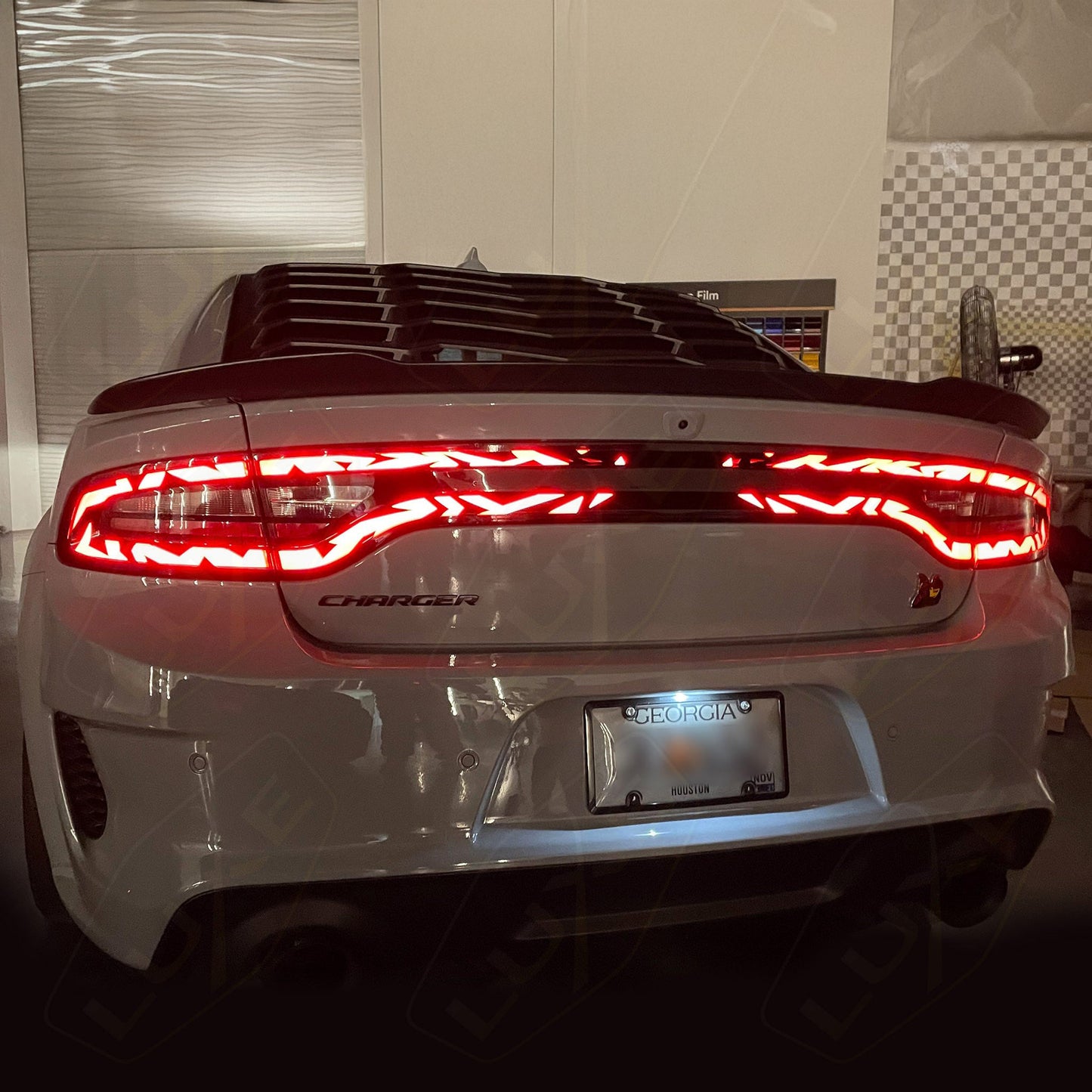 Calcomanía para luces traseras de Charger Racetrack - Tipo 1 (texto)