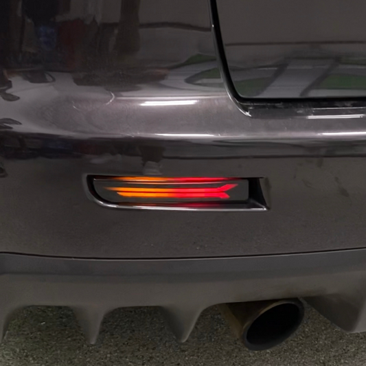 2008-2017 MITSUBISHI LANCER EVO X REAR BUMPER REFLECTOR BUNDLE - FLOW SERIES