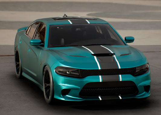 Standard Vehicle Stripe Kit - Dual Pinstripes, Pre-Spaced - Orange Red