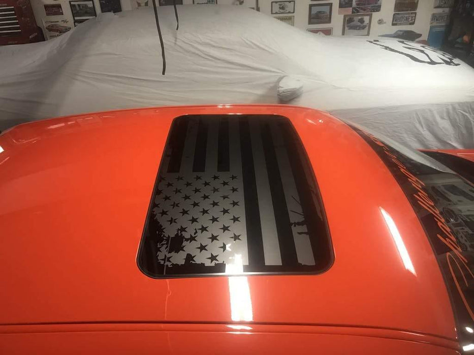 USA Flag Sunroof Decal for Dodge Vehicles - Luxe Auto Concepts
