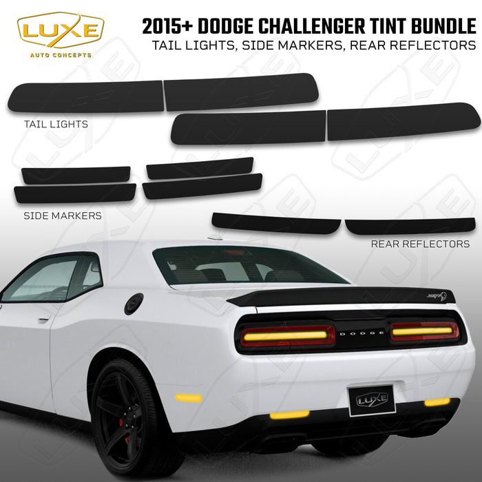 2015+ Challenger Tint Bundle - Tail Lights, Side Markers, Rear Reflectors