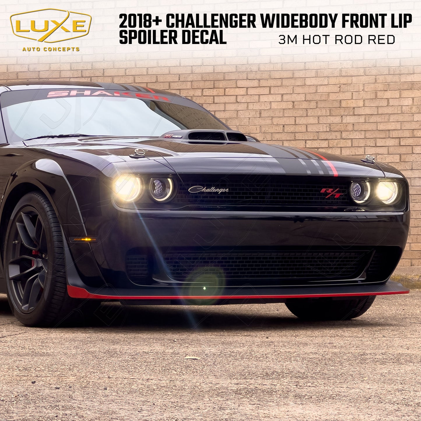 Challenger Widebody Front Lip Spoiler Decal Kit