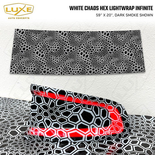 White Chaos Hex Taillight Tint - LightWrap Infinite Print Kit