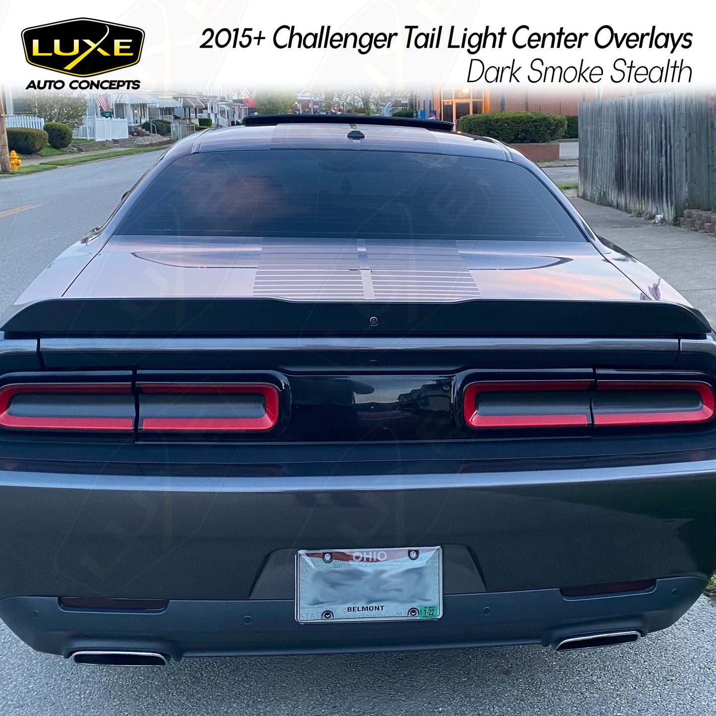 Challenger Tail Light Tint Kit - Center Overlays Kit