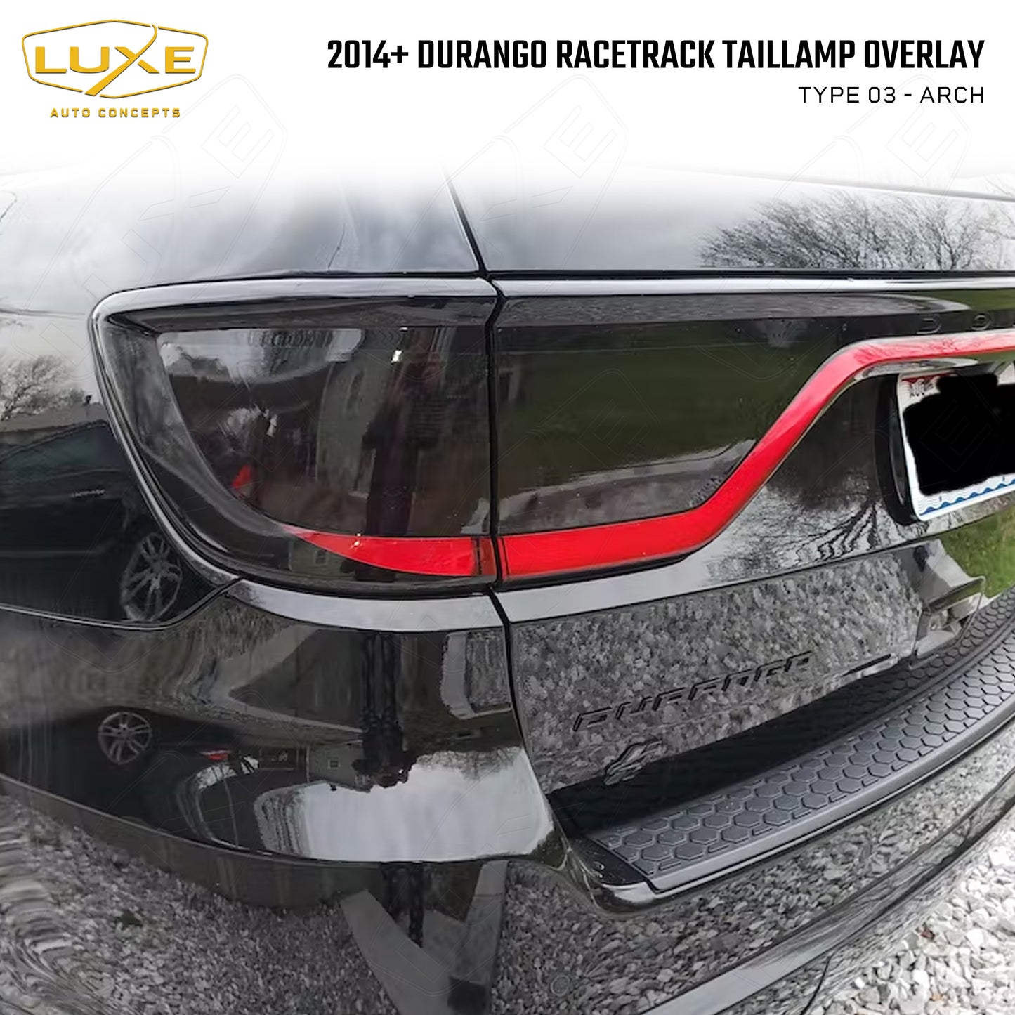 Durango Racetrack Taillamp Overlay Type 3 - Arch Kit