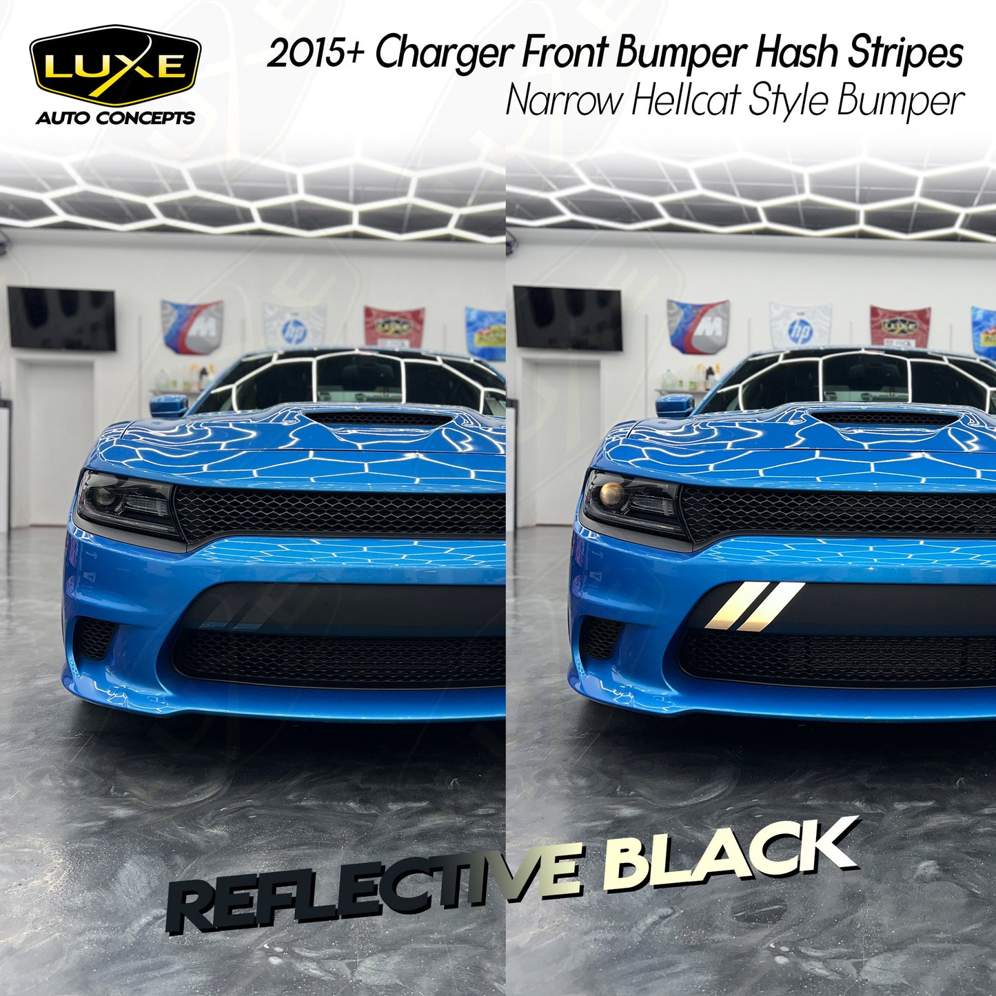Charger Front Bumper Hash Stripes Kit