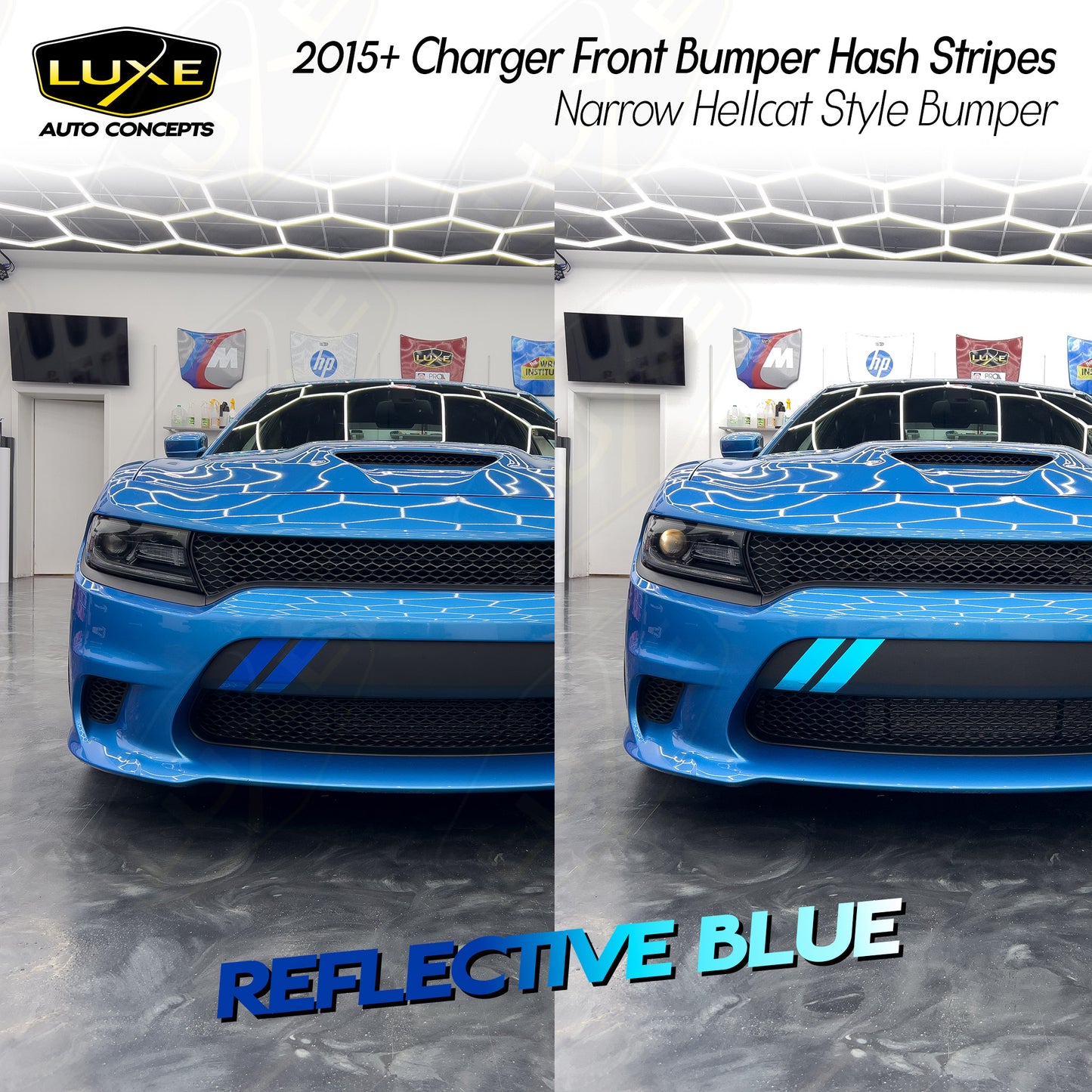 Charger Front Bumper Hash Stripes Kit