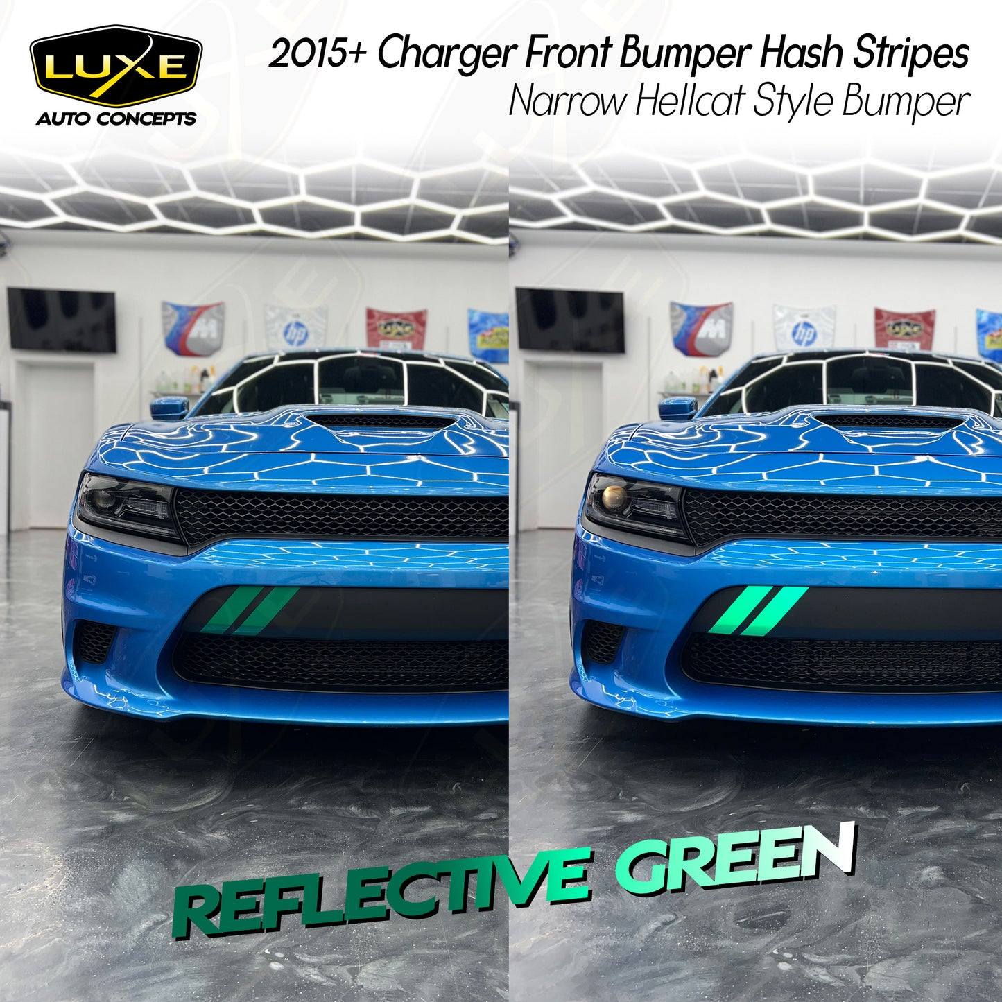 Charger Front Bumper Hash Stripes Kit